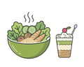 Formule Plat + Dessert – bol et verrine dessert